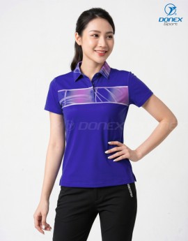 Áo thể thao nữ AC-3858-09-01 Tím phối trắng